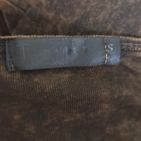 T Party Small Burnout Velvet Embroidered Long Sleeve Boho Peacock Shirt - Picture 6 of 8